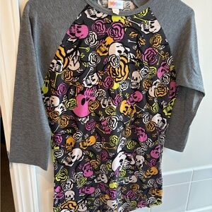 Halloween Skull and Roses Shirt